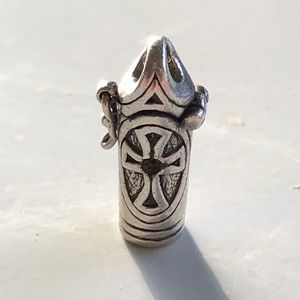 Sterling Silver Charm with Cross .